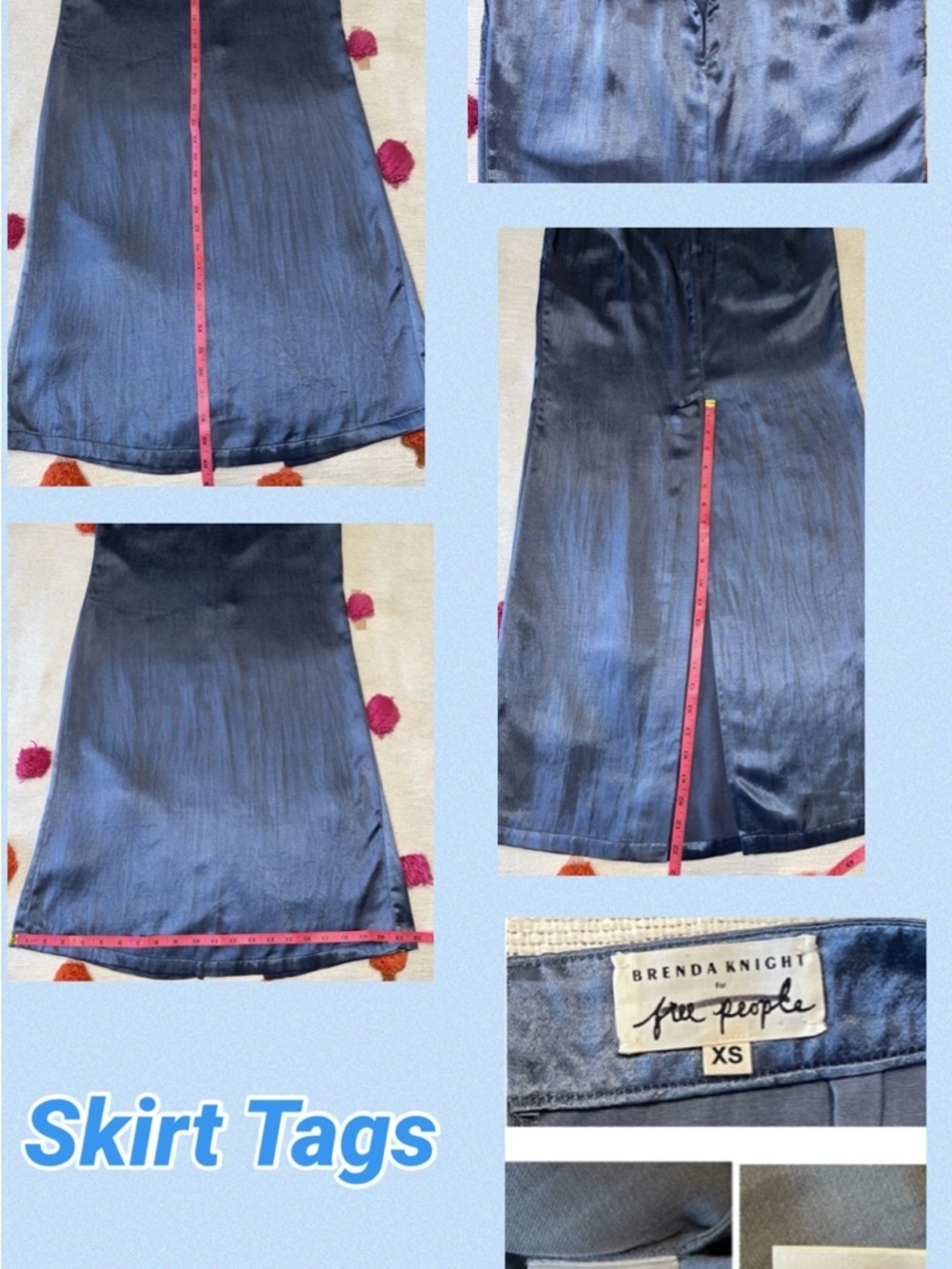 🆕 Free People x Brenda Knight Satin and Lace Maxi Skirt & Vest Set XS - Picture 16 of 16